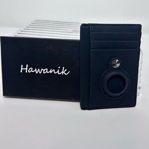 Hawanik Black Card Holder with AirTag slot